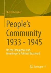 Cover image: People's Community 1933 - 1945 9783658426699