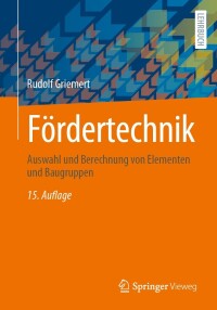صورة الغلاف: Fördertechnik 15th edition 9783658433666