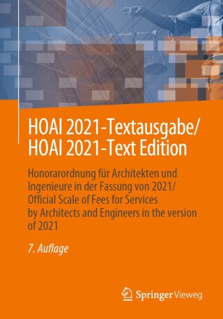 Cover image: HOAI 2021-Textausgabe/HOAI 2021-Text Edition 7th edition 9783658441159