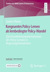 Imagen de portada: Kongruentes Policy-Lernen als lernbedingter Policy-Wandel 9783658441210