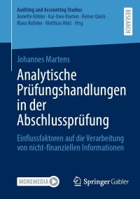 Imagen de portada: Analytische Prüfungshandlungen in der Abschlussprüfung 9783658444822