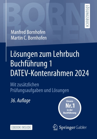 Cover image: Lösungen zum Lehrbuch Buchführung 1 DATEV-Kontenrahmen 2024 36th edition 9783658446666