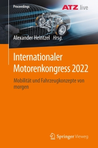 Cover image: Internationaler Motorenkongress 2022 9783658447397