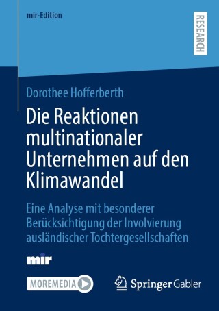 Imagen de portada: Die Reaktionen multinationaler Unternehmen auf den Klimawandel 9783658448561