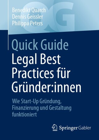 Cover image: Quick Guide Legal Best Practices für Gründer:innen 9783658457662