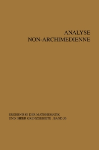 Cover image: Analyse non-archimedienne 9783540050896