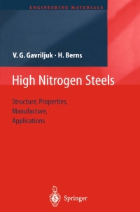 表紙画像: High Nitrogen Steels 1st edition 9783540664116