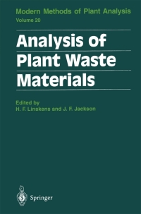 Omslagafbeelding: Analysis of Plant Waste Materials 1st edition 9783540646693