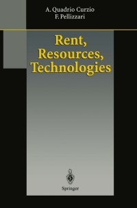 表紙画像: Rent, Resources, Technologies 9783540660071
