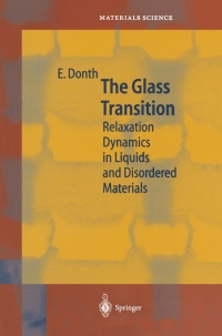 Cover image: The Glass Transition 9783540418016
