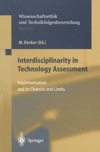 Cover image: Interdisciplinarity in Technology Assessment 1st edition 9783540427926