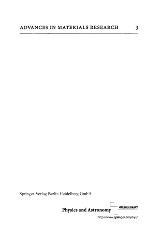Imagen de portada: Amorphous and Nanocrystalline Materials 1st edition 9783540672715