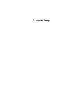 Cover image: Economics Essays 1st edition 9783540418825