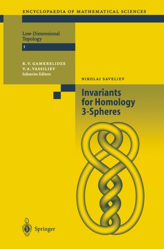 Cover image: Invariants of Homology 3-Spheres 9783540437963