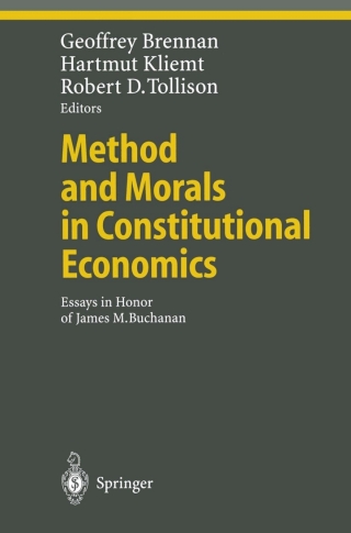 Cover image: Method and Morals in Constitutional Economics 1st edition 9783540419709