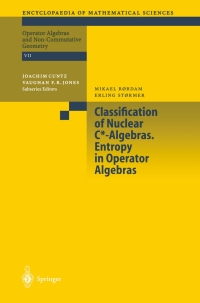 Cover image: Classification of Nuclear C*-Algebras. Entropy in Operator Algebras 9783540423058