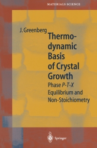 表紙画像: Thermodynamic Basis of Crystal Growth 9783540412465