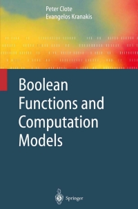 Cover image: Boolean Functions and Computation Models 9783540594369