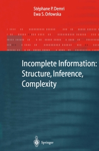 Cover image: Incomplete Information: Structure, Inference, Complexity 9783642075407