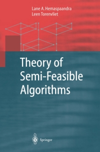 Imagen de portada: Theory of Semi-Feasible Algorithms 9783540422006
