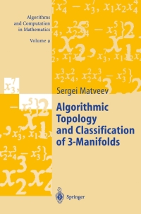 Titelbild: Algorithmic Topology and Classification of 3-Manifolds 9783662051047