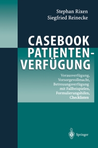 Cover image: Casebook Patientenverfügung 9783540204350