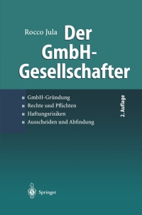 Cover image: Der GmbH-Gesellschafter 2nd edition 9783540009467