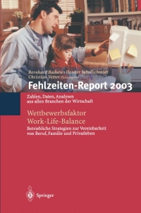 Cover image: Fehlzeiten-Report 2003 1st edition 9783540403104