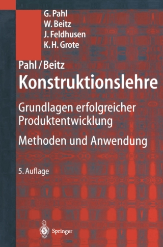 Cover image: Pahl/Beitz Konstruktionslehre 5th edition 9783540003199