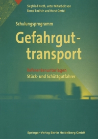 Cover image: Schulungsprogramm Gefahrguttransport 9783662098257