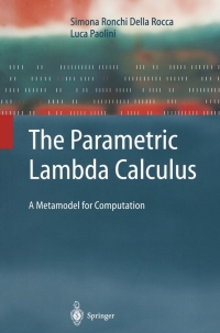 Imagen de portada: The Parametric Lambda Calculus 9783540200321