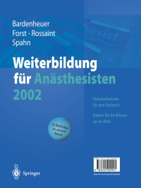 Cover image: Weiterbildung für Anästhesisten 2002 1st edition 9783540000921