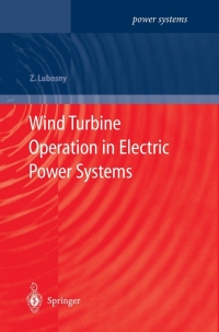 Titelbild: Wind Turbine Operation in Electric Power Systems 9783642073175