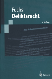Cover image: Deliktsrecht 4th edition 9783540000051
