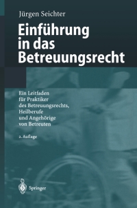 Imagen de portada: Einführung in das Betreuungsrecht 2nd edition 9783540000389