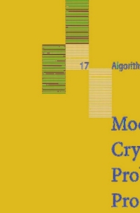 Cover image: Modern Cryptography, Probabilistic Proofs and Pseudorandomness 9783642084324