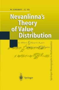 Immagine di copertina: Nevanlinna’s Theory of Value Distribution 9783540664161