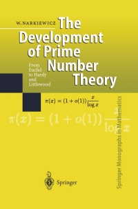 Cover image: The Development of Prime Number Theory 9783540662891