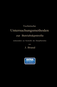 Immagine di copertina: Technische Untersuchungsmethoden zur Betriebskontrolle 3rd edition 9783662229996