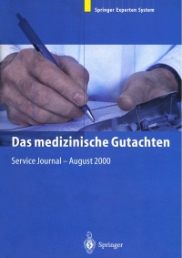 Cover image: Das medizinische Gutachten 9783540647744