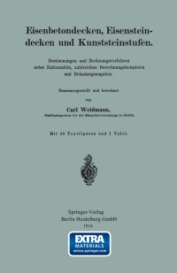 Imagen de portada: Eisenbetondecken, Eisensteindecken und Kunststeinstufen 9783662322208
