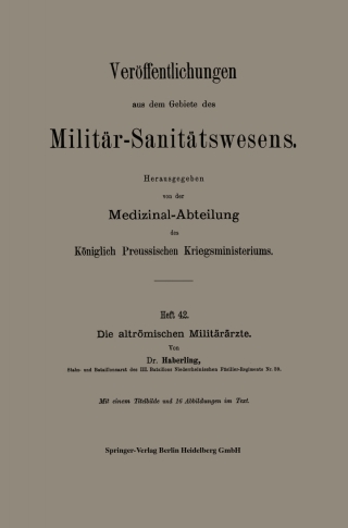 Immagine di copertina: Die altrömischen Militärärzte 9783662343678