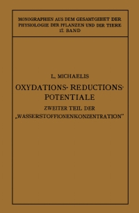 Cover image: Oxydations-Reductions-Potentiale 9783662348215