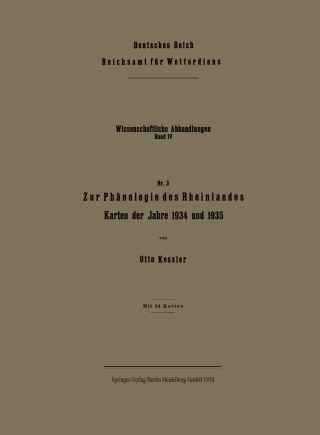 Imagen de portada: Zur Phänologie des Rheinlandes 9783662406595