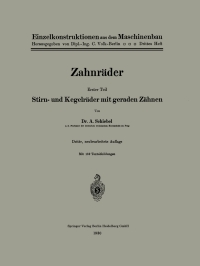 Omslagafbeelding: Zahnräder 3rd edition 9783662417171
