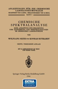 صورة الغلاف: Chemische Spektralanalyse 3rd edition 9783662419854