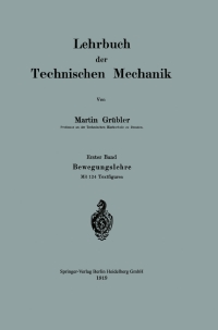 Imagen de portada: Lehrbuch der Technischen Mechanik 9783662421345