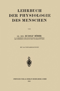 صورة الغلاف: Lehrbuch der Physiologie des Menschen 9783662421369