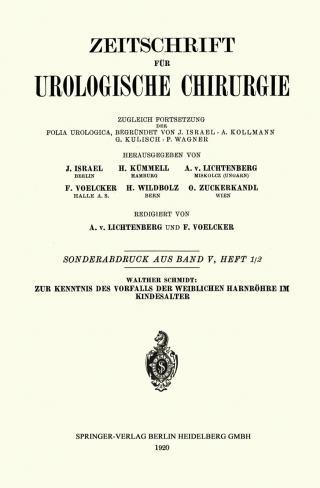 Cover image: Zur Kenntnis des Vorfalls der weiblichen Harnröhre im Kindesalter 9783662421604