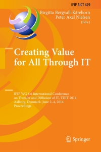 Cover image: Creating Value for All Through IT 9783662434581